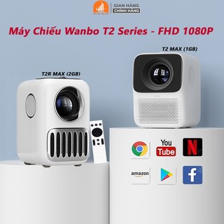 Máy chiếu mini không dây wanbo corisu -t2 max /t2r max, phiên bản kết nối wifi,hd 1080p, máy chiếu 4k, hỗ trợ giọng nói
