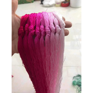 chỉ tơ bóng làng nghề màu hồng sen  180g-144k