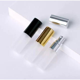 Chai chiết nước hoa 5ml trắng mờ tròn dày dặn - vòi xịt phun sương