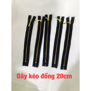 Dâ kép đồng 20cm thay khoá túi xách,khoá quần,túi xách