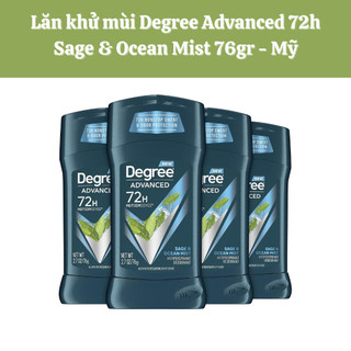 Lăn khử mùi degree 72h sage & ocean mist 76gr mỹ