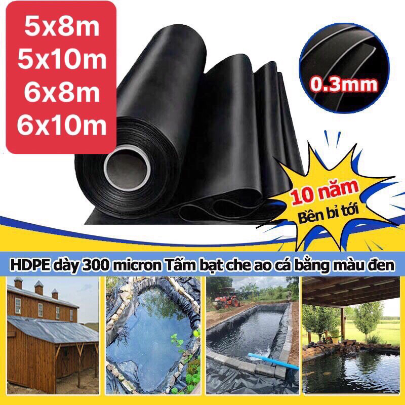 BẠT LÓT HỒ CHỨA NƯỚC, NUÔI CÁ, TRỒNG SEN, BẠT HDPE CHĂN NUÔI( BỀN 10 NĂM)
