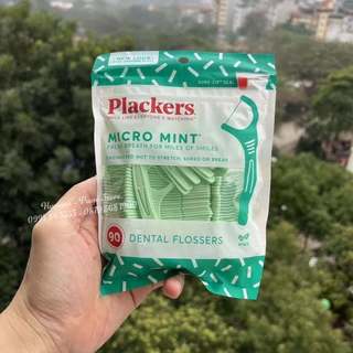Tăm chỉ nha khoa Plackers Micro Mint – gói 90 cây - Giao ngẫu nhiên mẫu bao bì cũ hoặc mới