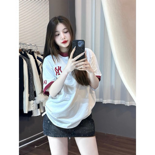 Áo Phông CHỮ NY Oversize Nam, Nữ Form Rộng,Thêu Chữ, Chất mát Không Xù Mùa Hè Phong Cách Hàn Quốc