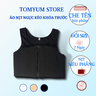 Áo nịt ngực tomboy khóa kéo trước không viền