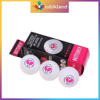 [Hộp 3 Quả] Banh Bóng Bàn Butterfly 40+ 3 Sao Chất Lượng Chuẩn Thi Đấu Phụ Kiện Đồ Chơi Thể Thao