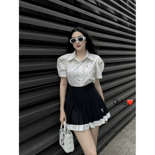 Chân váy xếp ly thêu ong Di.or