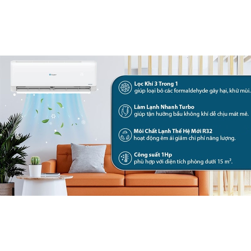 Máy Lạnh Casper Inverter 1 HP TC-09IS36 2024