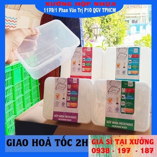 Bộ 10 cái hộp nhựa chữ nhật, tròn cao cấp (có nắp) đựng kim chi,rau câu, chân gà xả tắc, slim, pate, hải sản