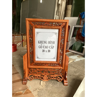Khung ảnh thờ gỗ hương kép