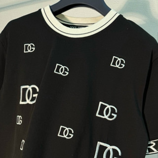 Áo thun thêu hoạ tiết dg,áo phông nam nữ thêu logo dg cổ tròn