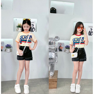 Áo cotton quần socc bò size đại bé gái