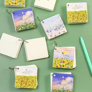  Flash card - Giấy ghi chú thẻ từ vựng học tiếng anh tranh sơn dầu 80 tờ  