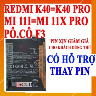 Pin Scud cho Xiaomi Redmi K40, Redmi K40 Pro, Poco F3, Mi 11i, Mi 11X Pro BM4Y - 4520mAh