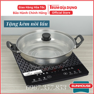 Bếp từ cảm ứng Sunhouse, Bếp điện từ Sunhouse SHD6802 tặng kèm nồi lẩu , bảo hành toàn quốc 1 năm