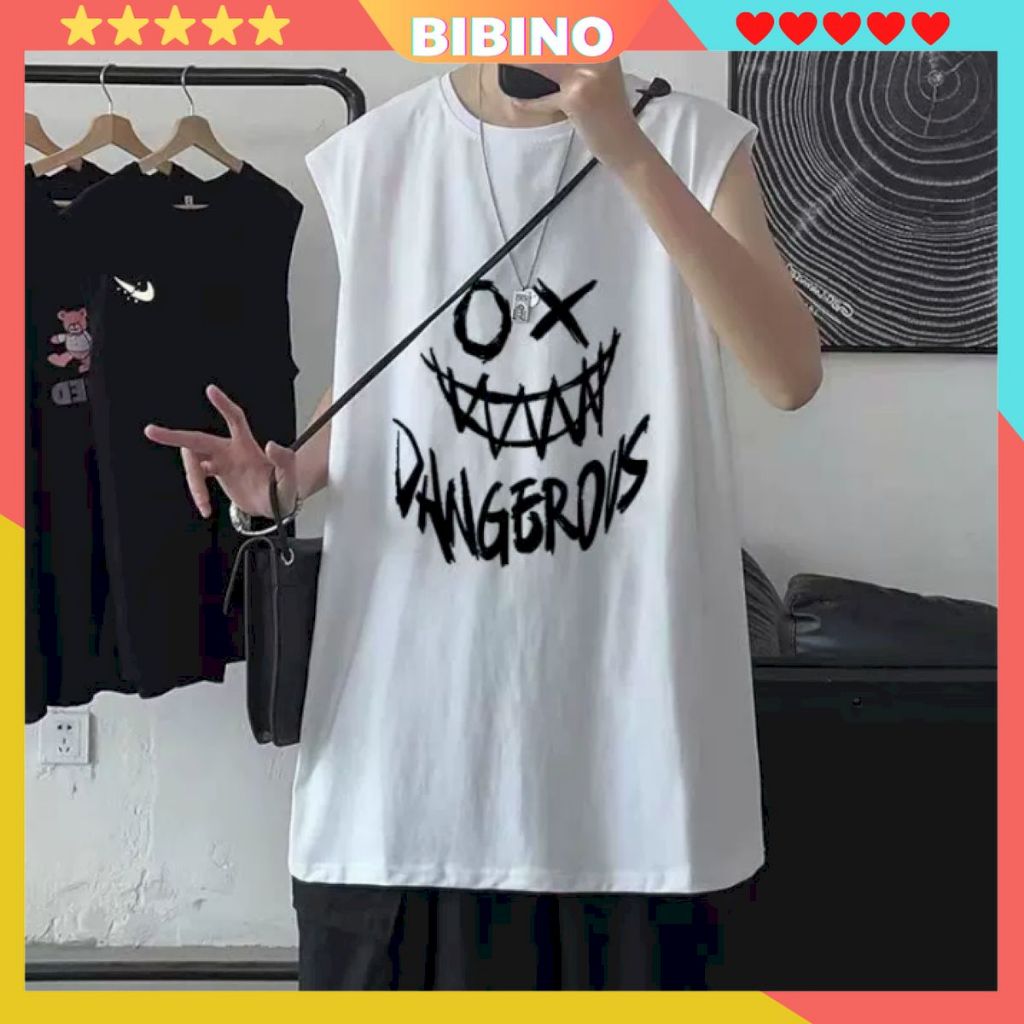 Áo tanktop ba lỗ sát nách nam nữ vải thun mềm mịn thoáng mát form rộng big size unisex cao cấp BIBIN