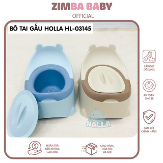 Bô vệ sinh MON AMI L'OURS tai gấu cho bé từ 6 tháng tuổi có chân cao su chống trơn trượt