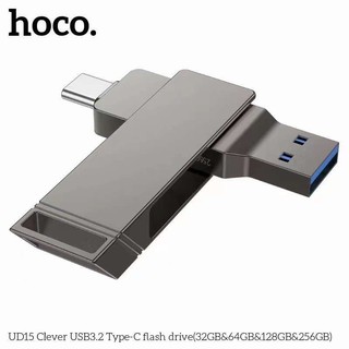 Usb 32gb/64gb/128gb hoco ud15 chân type c và usb, tốc độ truyền dữ liệu 3.2, vỏ bọc hợp kim kẽm siêu bền