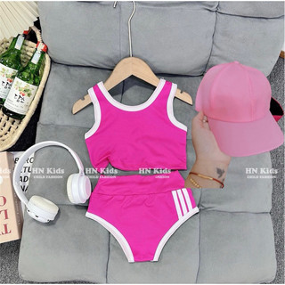 Đồ Bơi Adidass 3 Màu Xinh Kèm Mũ Cho Bé Gái |Bikini Cho Bé Diện Hè