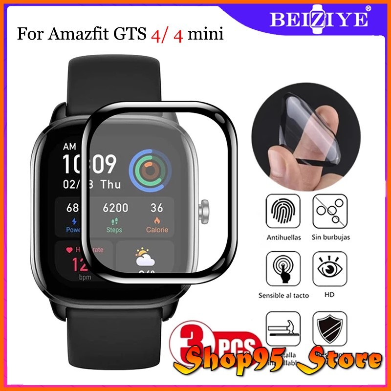 Combo 3 Miếng dán Full màn cong 3D Cho Xiaomi Amazfit GTS 4 / GTS4 Mini GTS4 chống xước màn hình