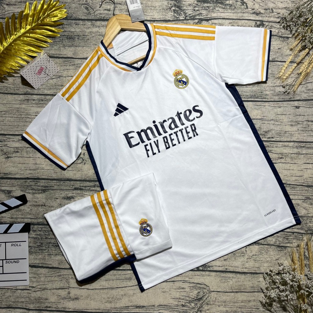 Bộ Thể Thao Real Madrid - Bộ Quần Áo Bóng Đá CLB Real Madrid 2021/2022 Sân Nhà Màu Trắng Hàng Thái Xịn