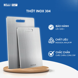 Thớt Inox 304 Melli Kháng Khuẩn Cao Cấp Chống Ẩm Mốc, Bê MặtCừờng Lực Chống Xước Dăm Dễ Dàng Vệ Sinh