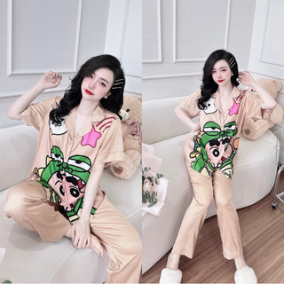 Đồ bộ Lụa xước in hoạ tiết bigsize 50-100kg