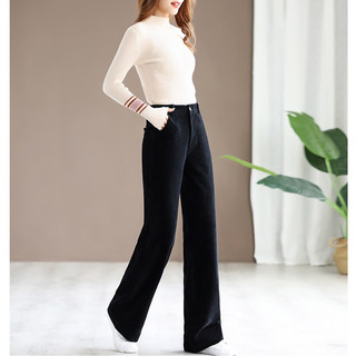Quần dài nữ ống đứng vải nhung tăm loại đẹp thoáng mát td69