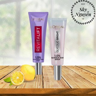 Serum siêu cấp ẩm sáng da Loreal Paris pure Hyaluronic Acid 1.5% 7.5ml
