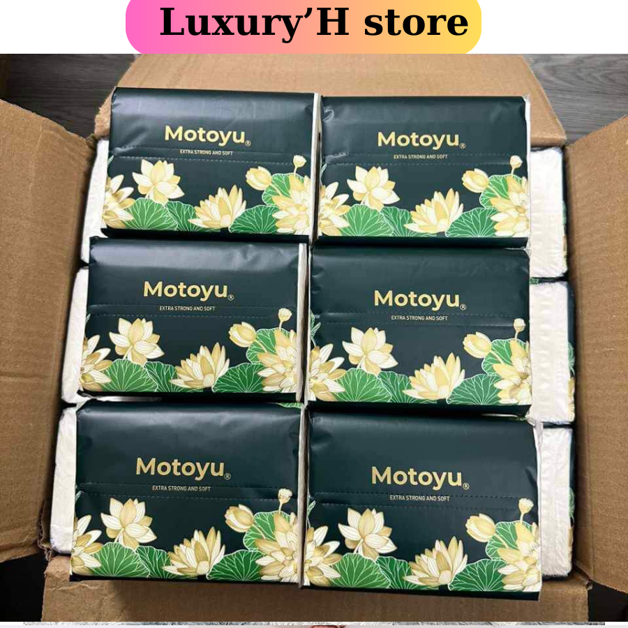 Thùng 15 Gói Giấy Ăn cao cấp Motoyu, Giấy Ăn 5 Lớp Siêu Dai, Mềm Mại, An Toàn, Tự Nhiên, Không Chất Bảo Quản