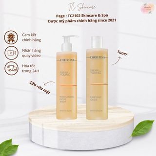 Sữa rửa mặt + toner christina forever young