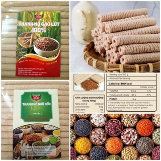 Thanh nổ gạo lứt ngũ cốc 14 loại hạt  không đường giảm cân eatclean