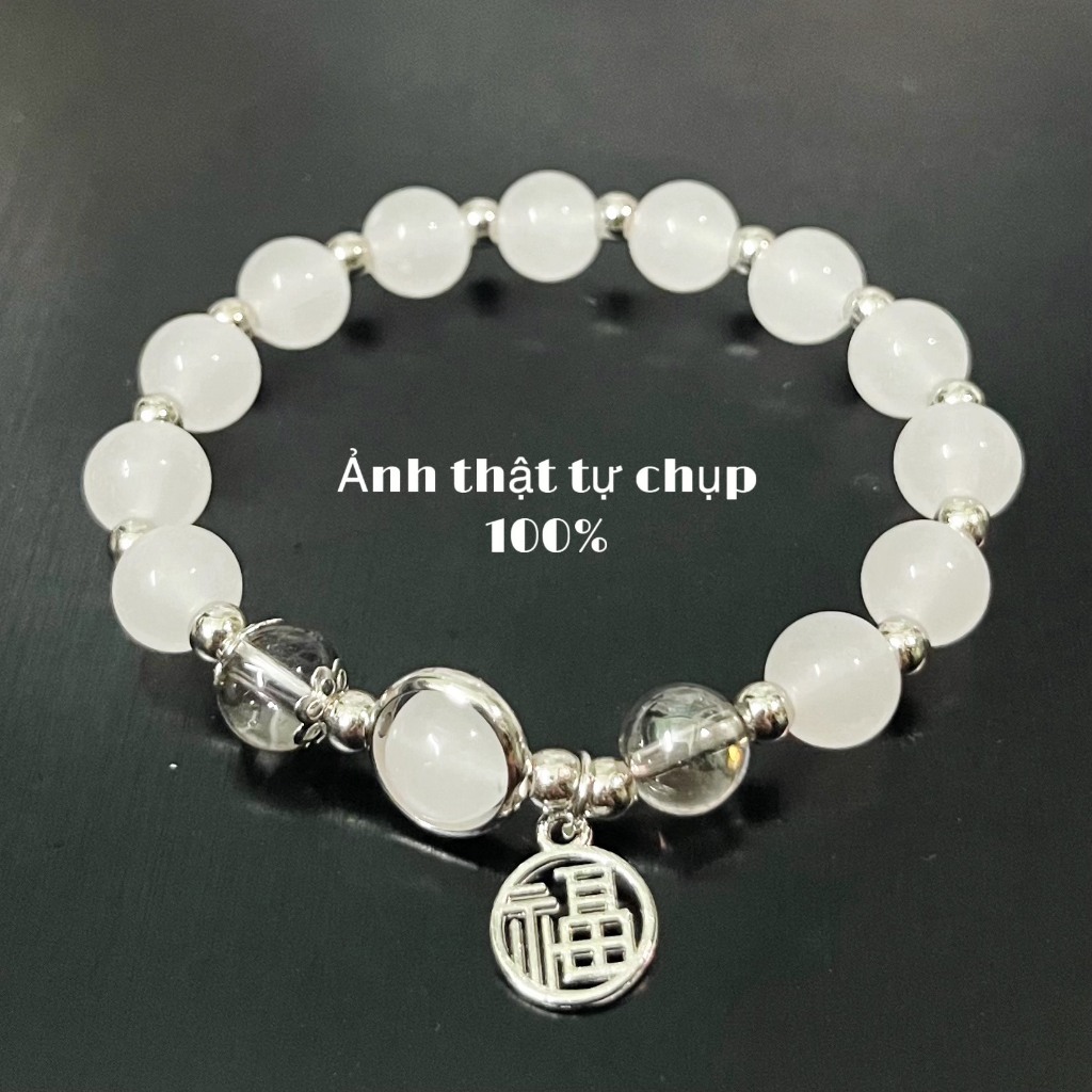 Vòng Tay Hạt Tròn Đá Ngọc Thời Trang Đính Đá Vẻ Đẹp Quý Phái