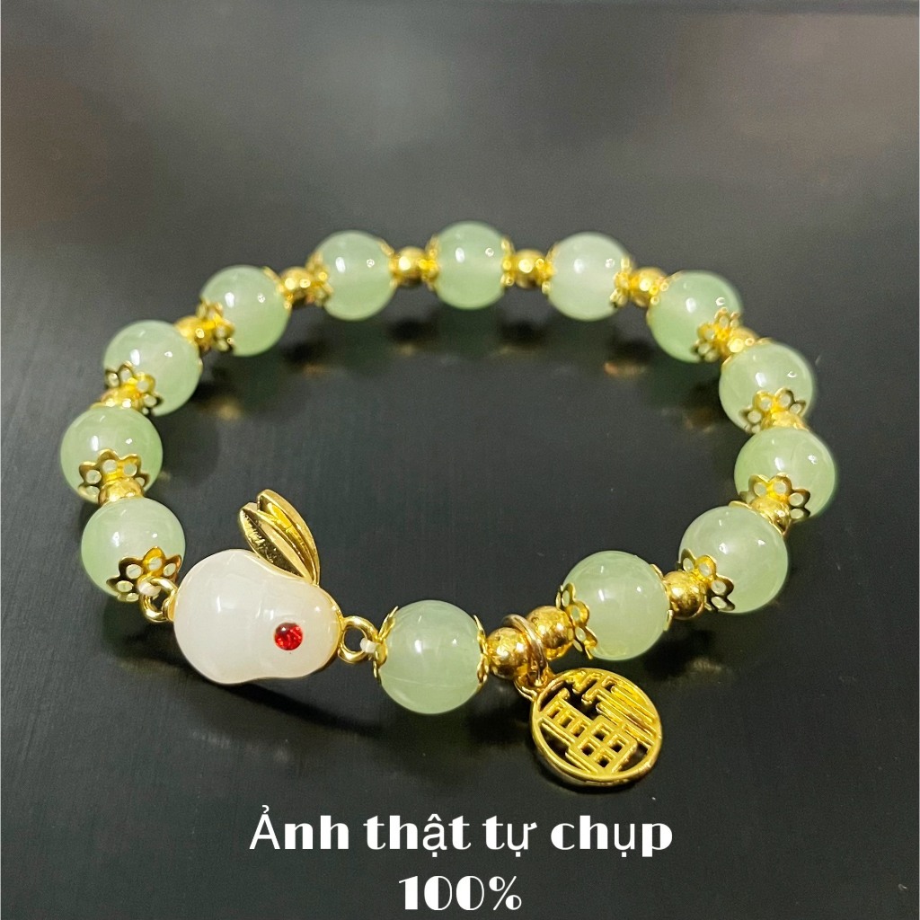 Vòng Tay Hạt Tròn Đá Ngọc Thời Trang Đính Đá Vẻ Đẹp Quý Phái