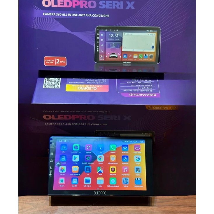 Màn Hình DVD Android Ô Tô OLEDPRO X4s Tích Hợp Camera 360 9 inch Ram 4-32 Chip 8 Nhân . Lắp Xe Ô Tô, Bh 18 Tháng