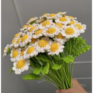 Sỉ 10 hoa len handmade nhiều màu