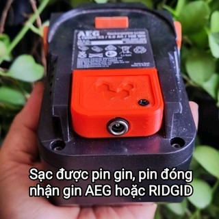 DIY - Sạc AEG RIDGID - Dock sạc chế (nhận mạch gin) cho pin AEG RIDGID