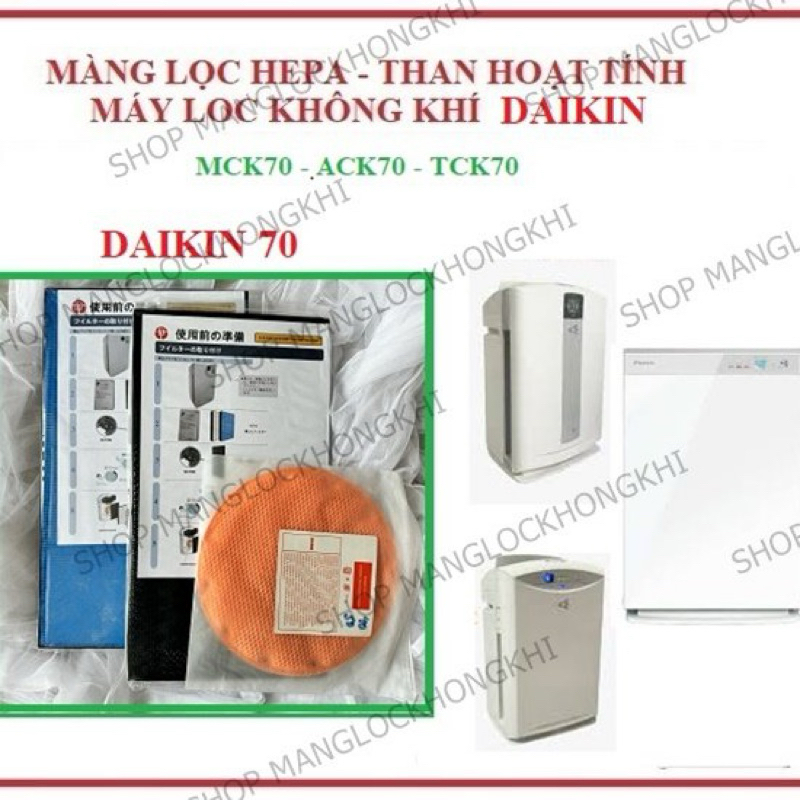 Màng loc không khí cho máy Daikin ack70, mck70, tck70m (daikin hiển thị, daikin đh, daikin vầng trăn