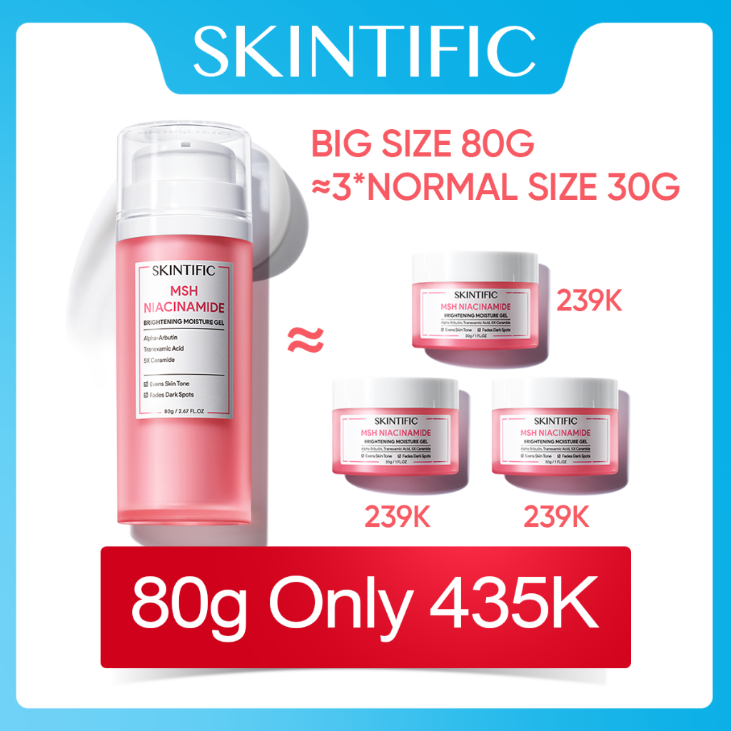 [Sản phẩm mới] Gel dưỡng ẩm sáng da MSH 5% Niacinamide big size SKINTIFIC 80g | BigBuy360 - bigbuy360.vn