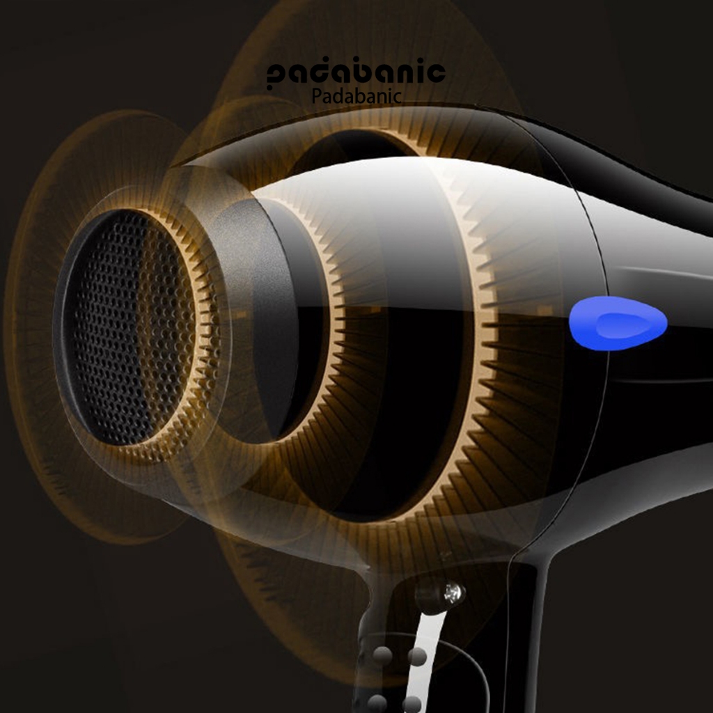 Lược Điện Chải Thẳng Padabanic 9688 Với Máy Sấy Tóc Hai Chiều Nóng Lạnh Phát Sáng Ion Xanh