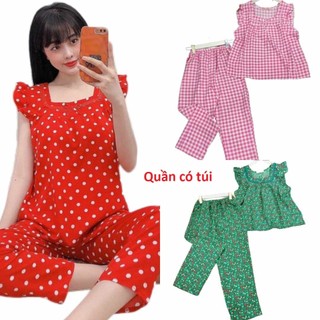 Bộ lụa hàn 9 tấc - 40kg đến 73kg - quần có túi - ảnh thật- cho kiểm hàng
