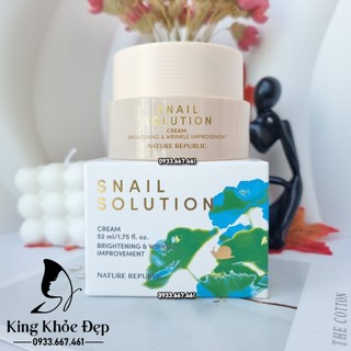 Kem Dưỡng Da Nature Republic Snail Solution Cream