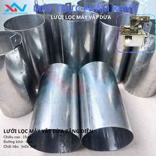Lưới lọc máy vắt dừa bằng điện chiều cao 15cm đường kính 8cm chất liệu inox lõi lọc của máy ép dừa điện