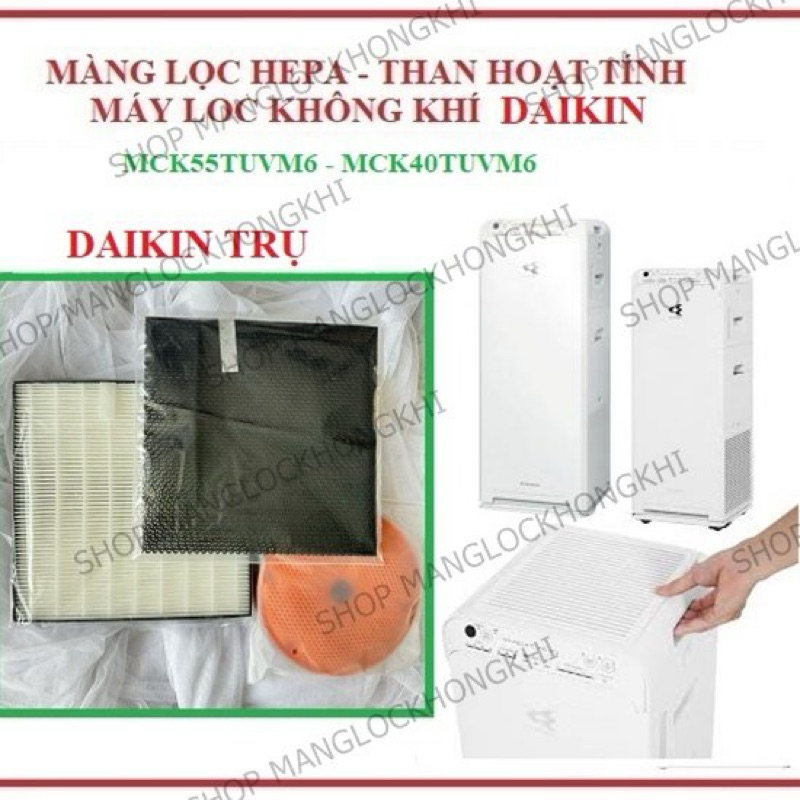 Màng loc không khí cho máy Daikin Trụ mck55tvm6, mck55x, mck55v, mckuvm6, mc40uvm6