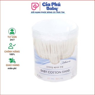 Bông tăm sơ sinh cotton Mother Is Hàn quốc ( hộp 400c)