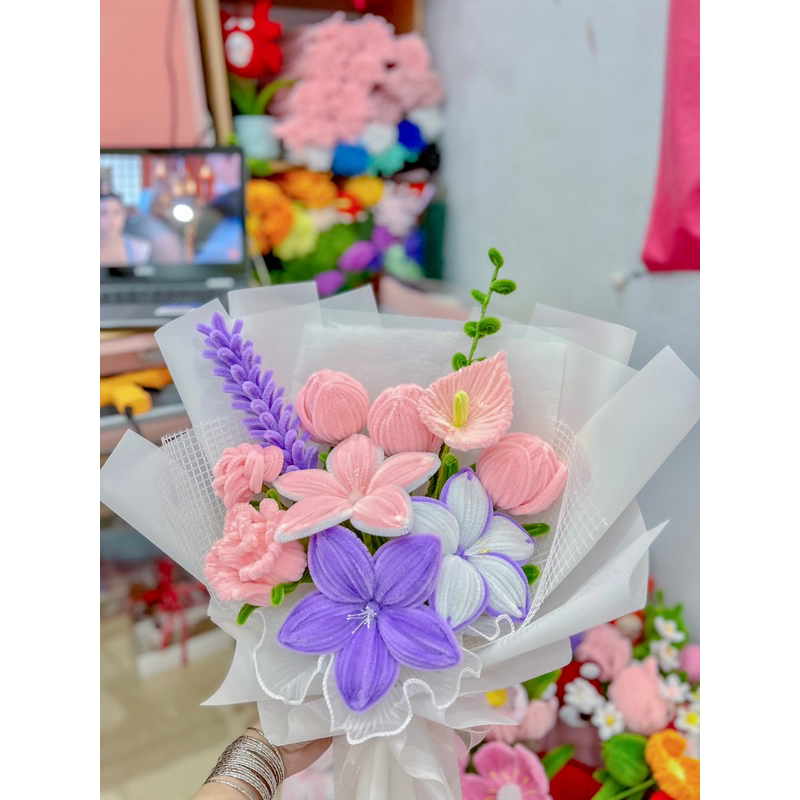 Hoa kẽm nhung bó sẵn