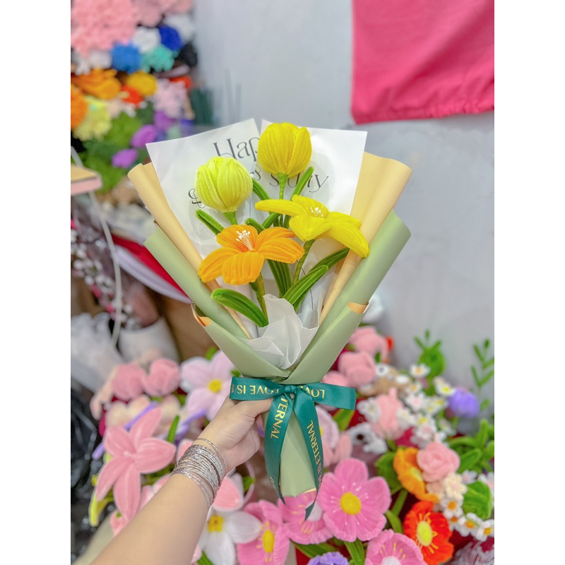 Hoa kẽm nhung bó sẵn