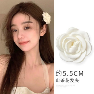 Kẹp tóc ghim cài áo hoa trà phong cách cổ điển dễ thương