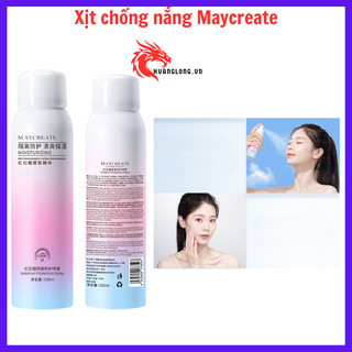 Kem xịt chống nắng 150 ml maycreate chống tia uv, làm trắng da, ngăn ngừa đen sạm cháy da, xịt chống nắng tác dụng nhanh