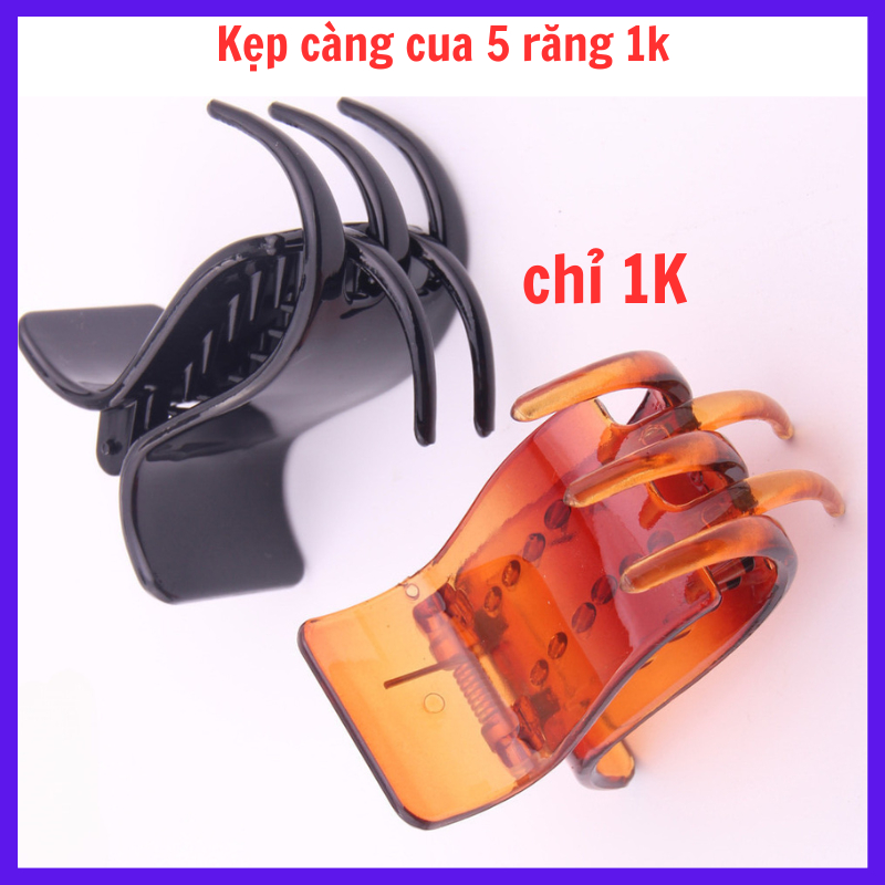 Kẹp Tóc Càng Cua Nhựa Dẻo, Kẹp Tóc 1K Giá Rẻ, Bền Dẻo Chắc Chắn Giá Sỉ Cực Tốt